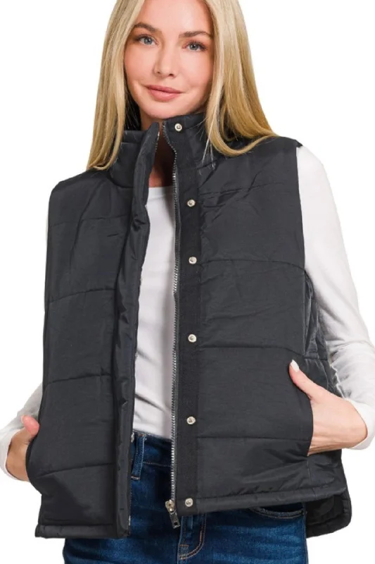 women's tops for picnics in the parkBasic Puffer Vests - 2 Colors!