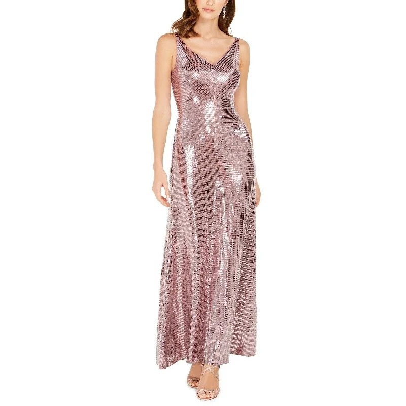 women's prom dressesNightway Women's V-Neck Sequined-Dot Gown Pink Size 14