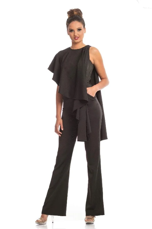 women's jumpsuits for weddingsJohnathan Kayne - Multi-Style Jumpsuit with Cape 9083SC