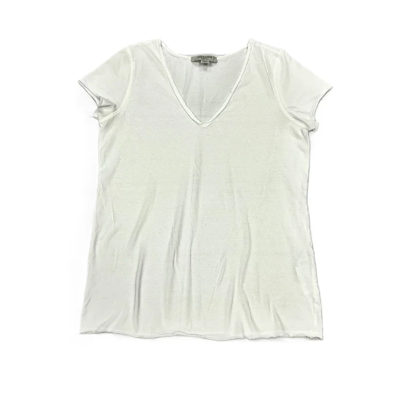 women's T-shirts with loose fitsWhite Top Short Sleeve Designer By All Saints, Size: Xs