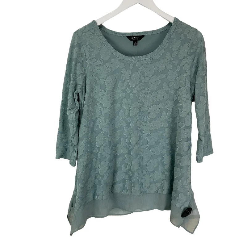 women's long sleeve tops with warm and cozy fabricBlue Top Long Sleeve Simply Vera, Size S