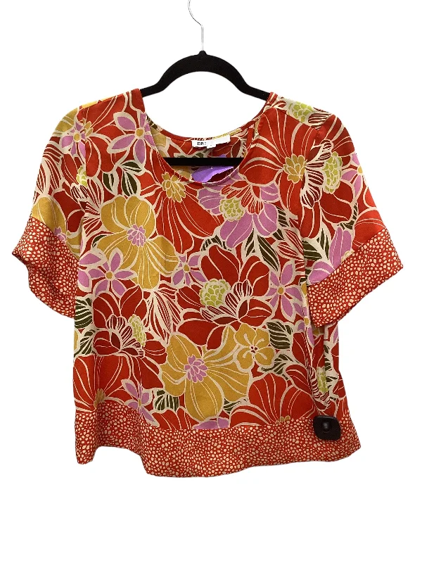 women's T-shirts with sustainable productionFloral Print Top Short Sleeve Dr2, Size M