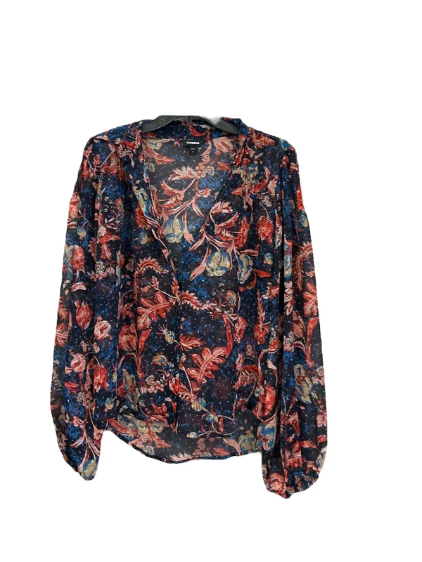 women's long sleeve tops with thermal insulationMulti-colored Top Long Sleeve Express, Size M