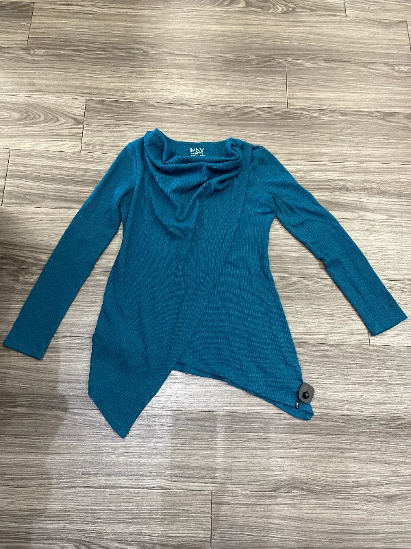 women's long sleeve tops with eco-friendly productionBlue Top Long Sleeve Marc New York, Size Xl