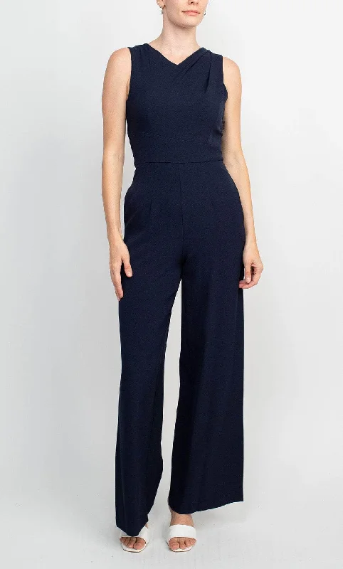 women's jumpsuits for dancingDonna Ricco DR51433 - V-Neck Jumpsuit