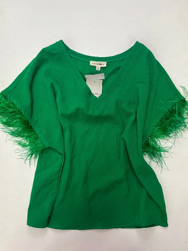 comfortable women's T-shirtsGreen Top Short Sleeve Ee Some NWT, Size S