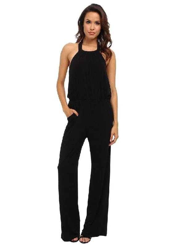 women's jumpsuits made of cottonJessica Simpson - Halter Neck Blouson Jumpsuit JS4R5824SC