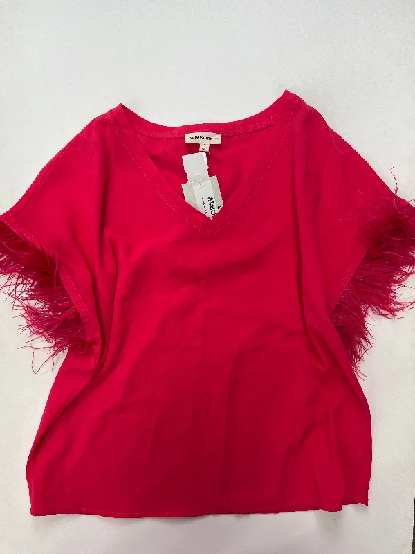 trendy women's T-shirtsPink Top Short Sleeve Ee Some NWT, Size S