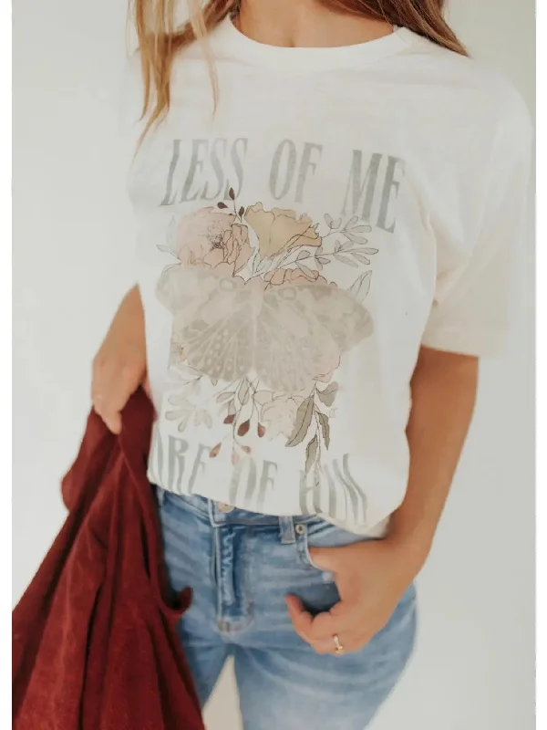 off-the-shoulder women's topsLess of Me More of Him Tee