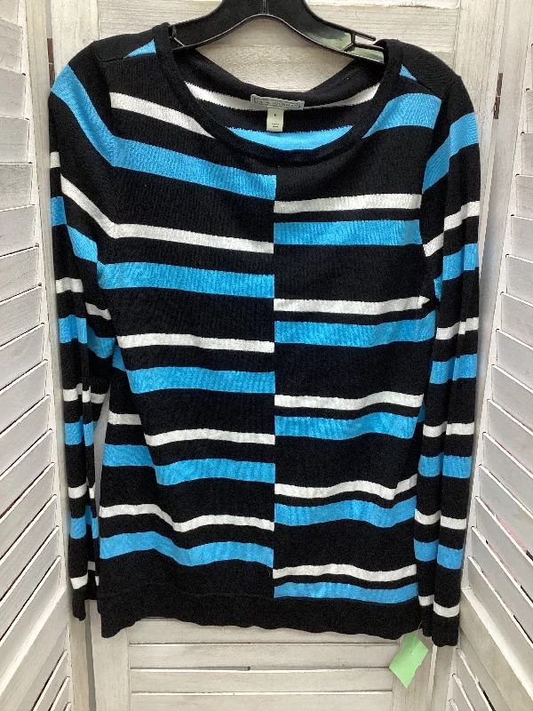 women's long sleeve tops with wrinkle-resistant fabricStriped Pattern Top Long Sleeve Dana Buchman, Size M