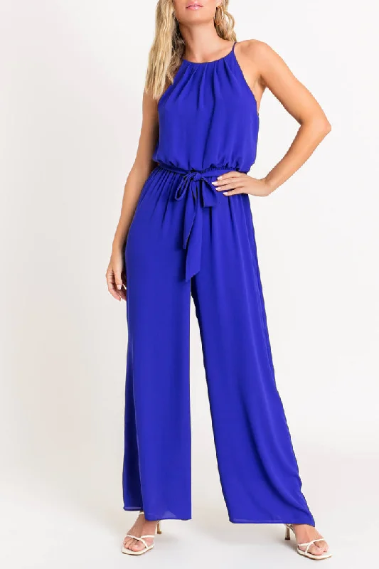 women's jumpsuits with neon colorsHalter Neck Jumpsuit, Indigo