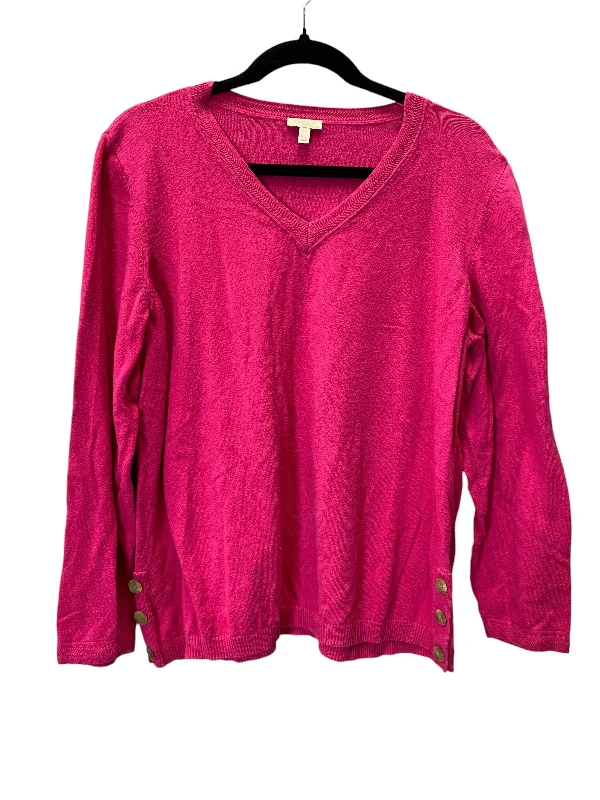 women's long sleeve tops with thermal liningPink Top Long Sleeve Talbots, Size Xl