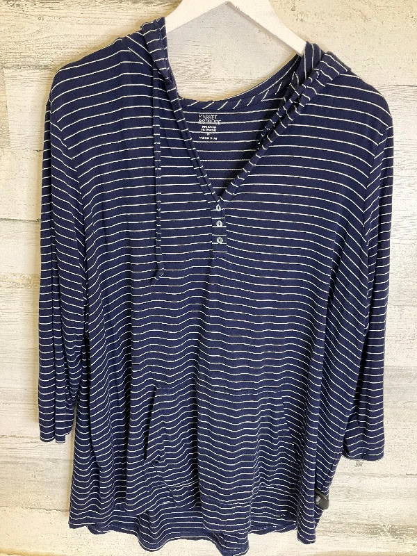 affordable women's long sleeve topsNavy Top Long Sleeve Market & Spruce, Size 2x