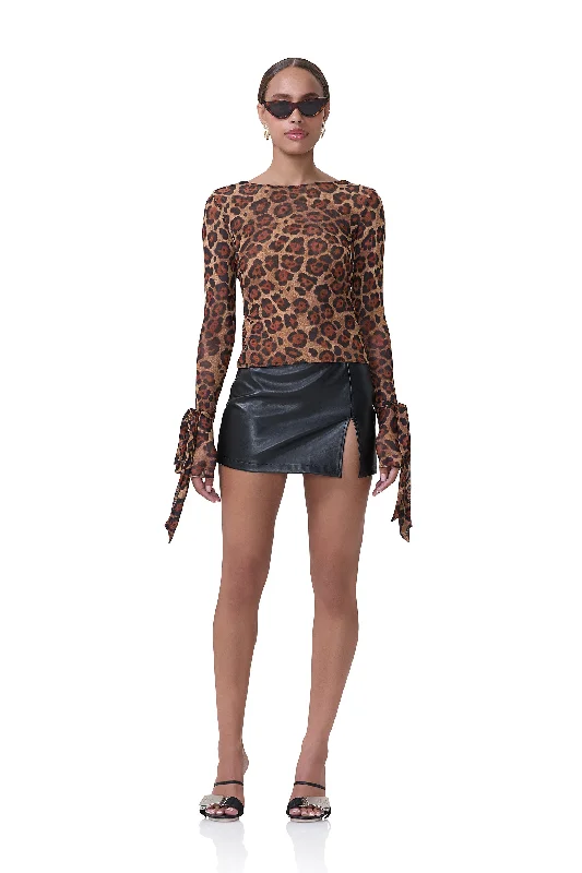 breathable women's tops for summerBeyla Top - Cocoa Leopard