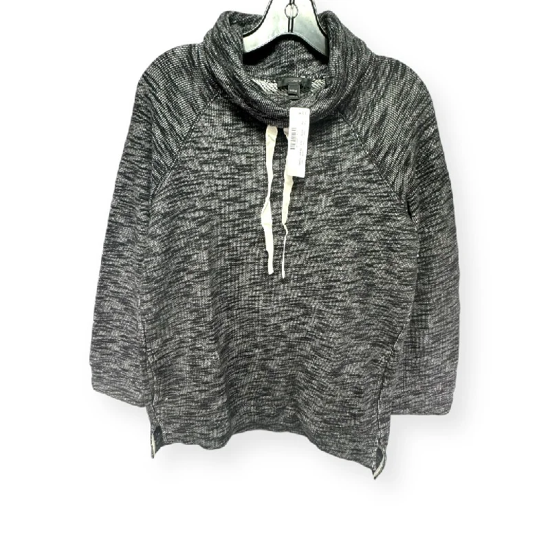 women's long sleeve tops with zippered closuresBlack & Grey Tunic Long Sleeve J. Crew, Size Xxs