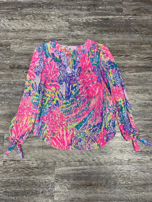 elegant women's long sleeve topsMulti-colored Top Long Sleeve Lilly Pulitzer, Size Xxs