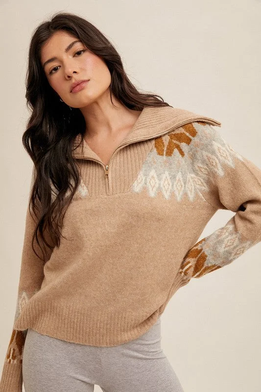 women's tops for fashion-forward individualsNights By The Fire Cozy Taupe Zip Up - FINAL SALE