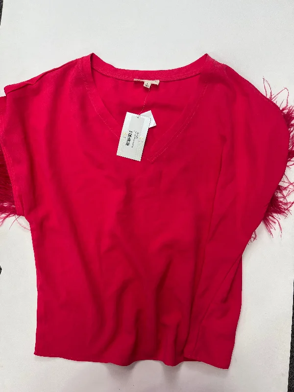 vibrant women's T-shirtsPink Top Short Sleeve Ee Some NWT, Size L