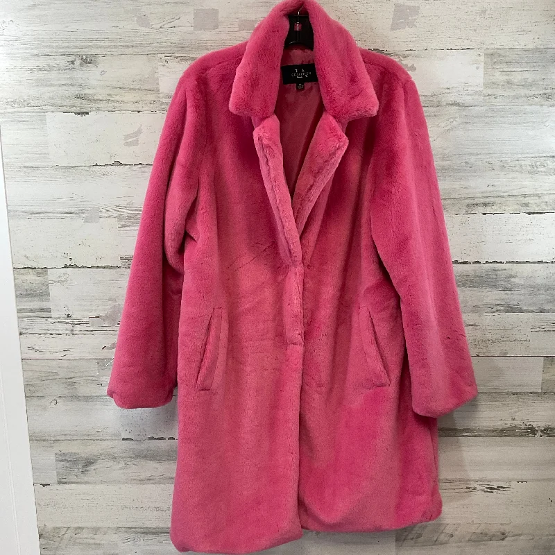 cozy women's coatsCoat Faux Fur & Sherpa By COALITION LA In Pink, Size: Xl