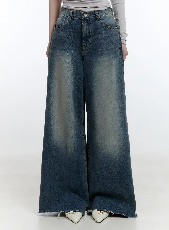 women's boyfriend denim jeansJoana Destroyed Wide-Leg Flare Jeans CJ520