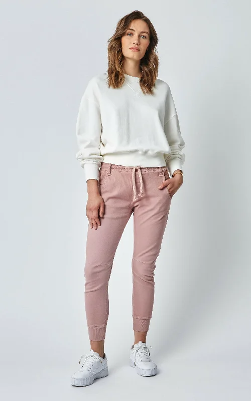 women's white denim jeansActive Pink Clay Jeans