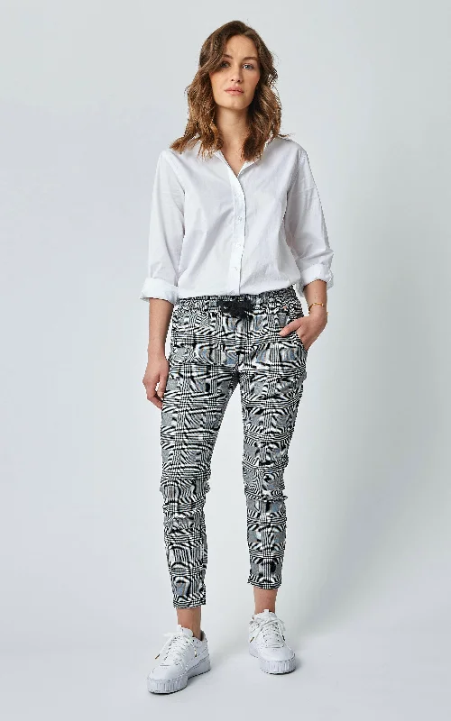 women's denim jeans with zippersActive Mono Check Jeans