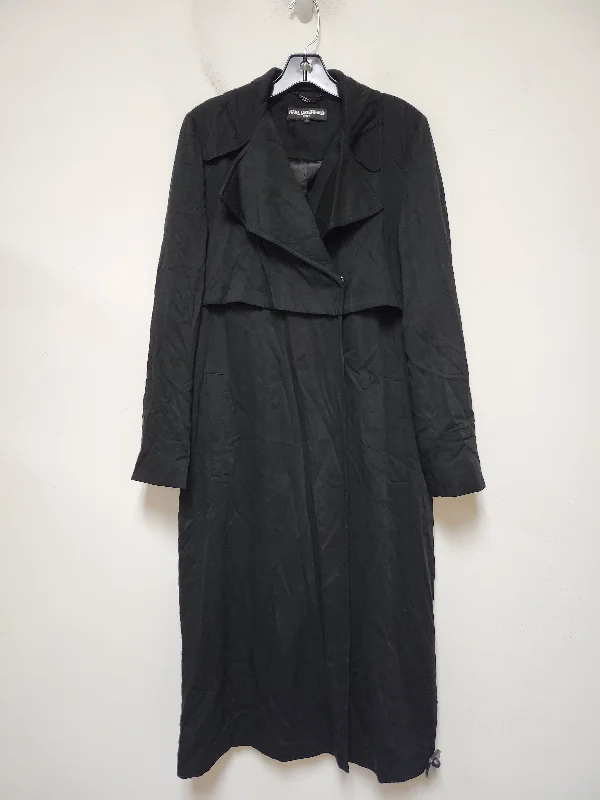 women's coats for travelCoat Designer By Karl Lagerfeld In Black, Size: S