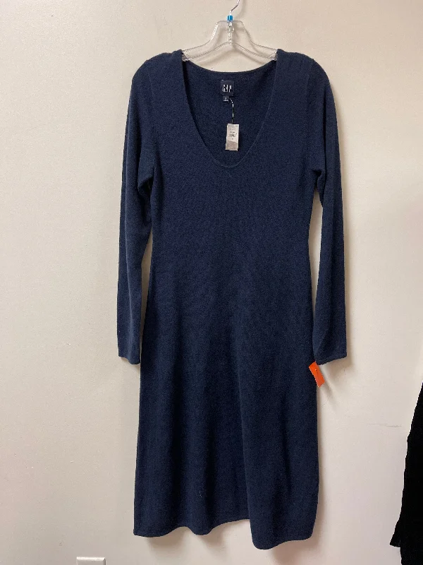 women's high-end dressesDress Casual Midi By Gap In Navy, Size: S