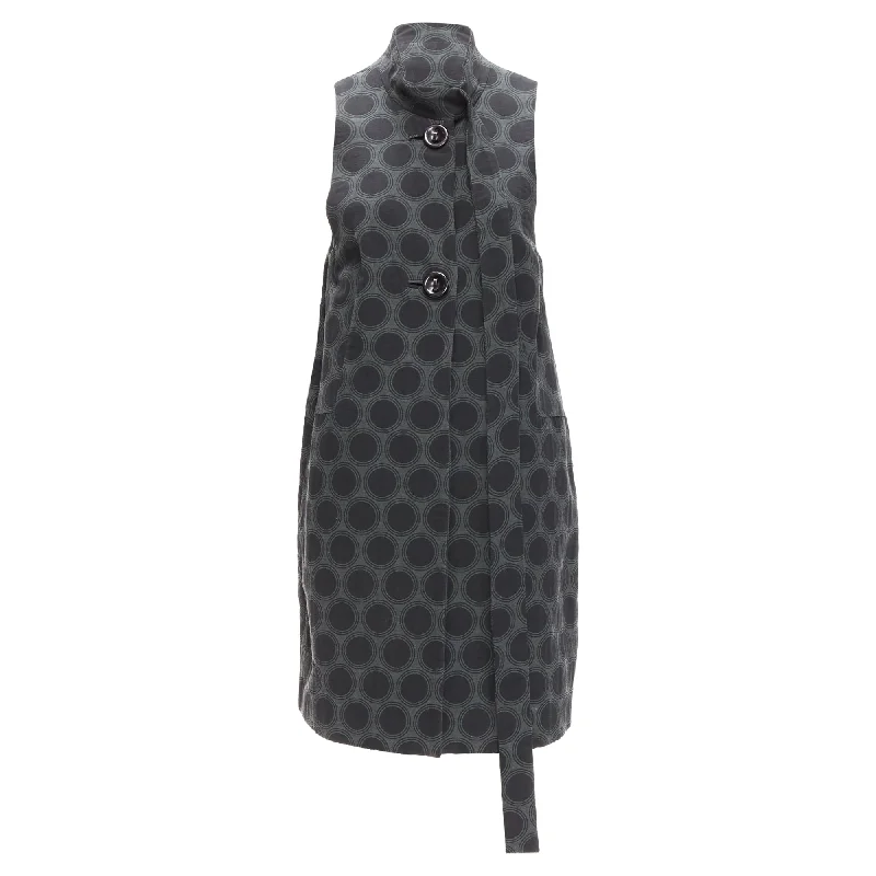 women's coats for those who love to experiment with fashionMarni dot print long strap collar dress