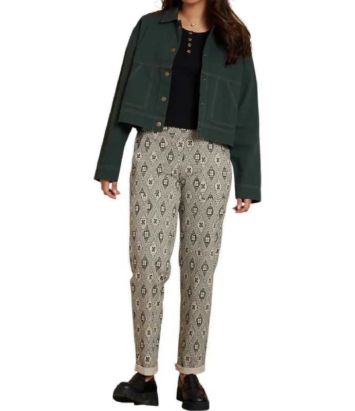 women's coats with oversized fitsWilla Cropped Jacket In Deep Forest