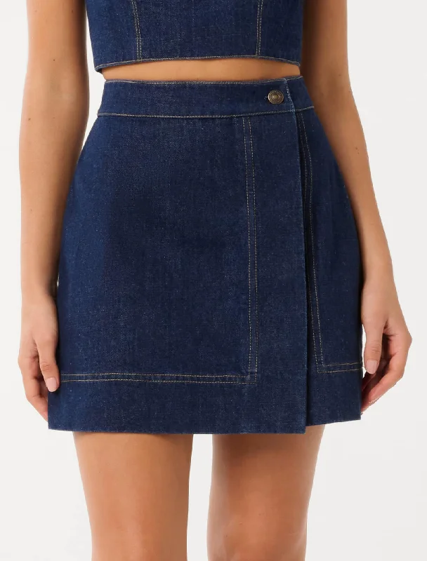 women's zip-front midi skirts for eventsKatie Denim Skirt