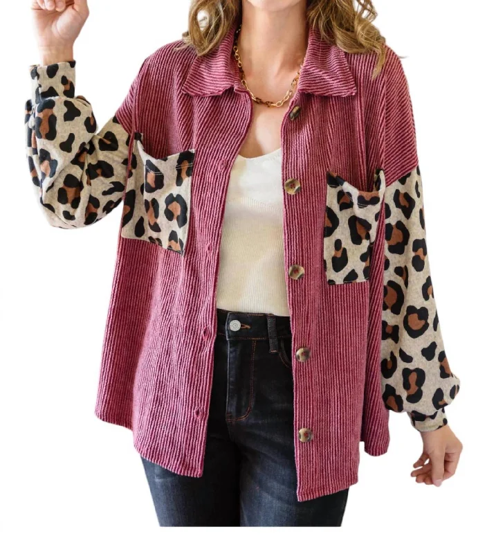 women's coats for fashion-forward individualsTake On Me Shacket In Burgundy