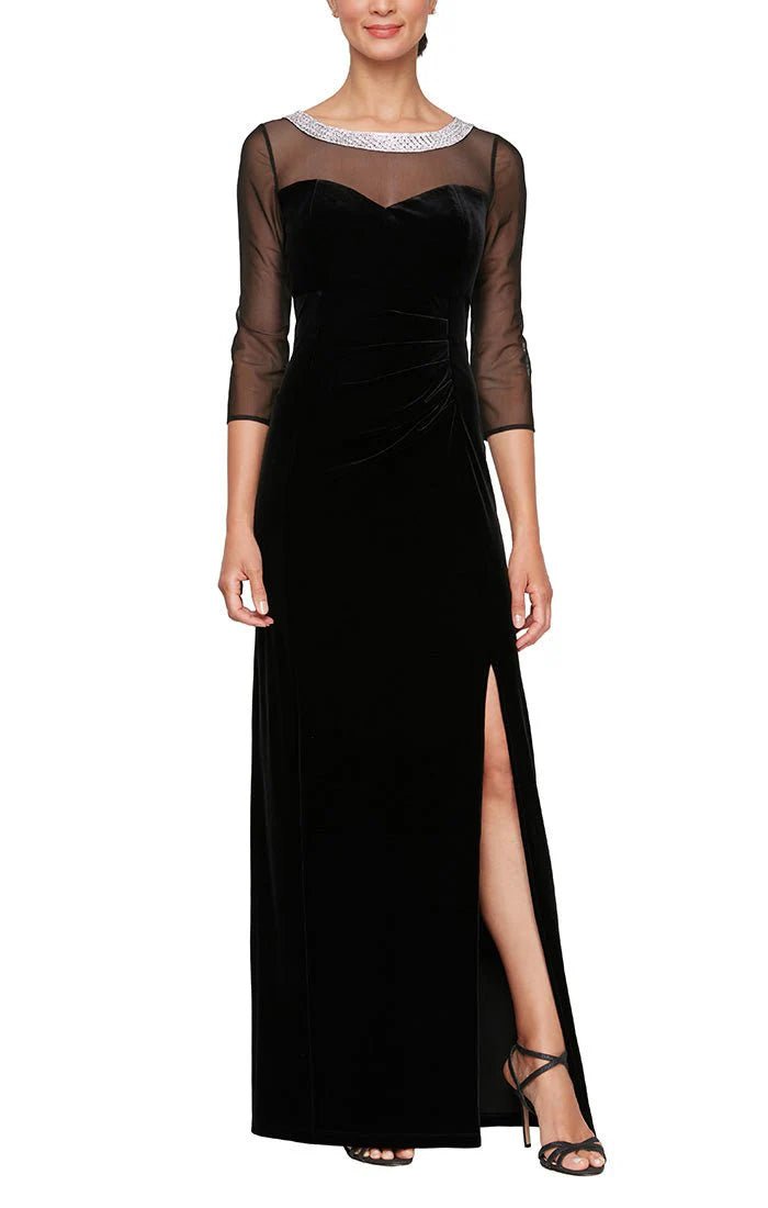 women's plus-size dressesAlex Evenings 8191951 - Embellished Illusion Neck Evening Dress