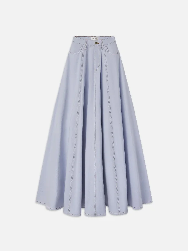 women's affordable velvet skirtsThe Denim Ball Skirt -- Celeste