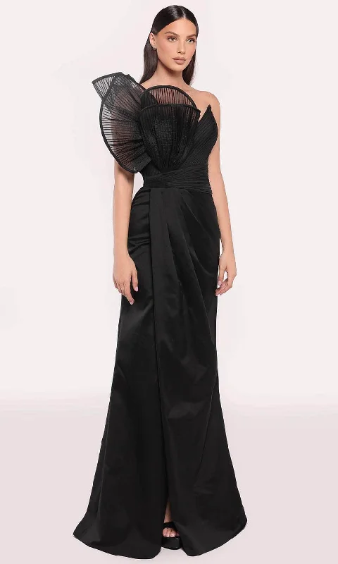 women's party dressesTarik Ediz 98705 - Sheer Textured Evening Gown