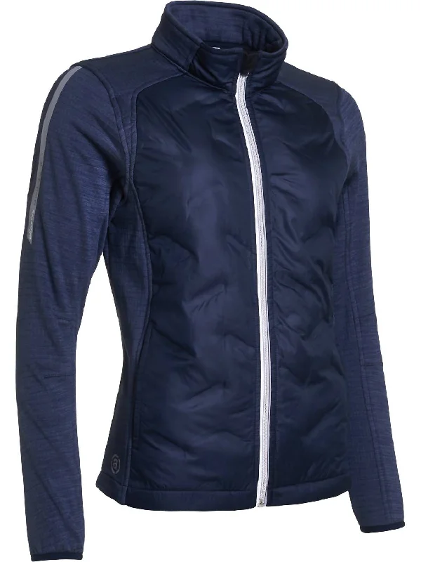 women's coats with embroidered patternsWomen Dunes Hybrid Jacket In Navy