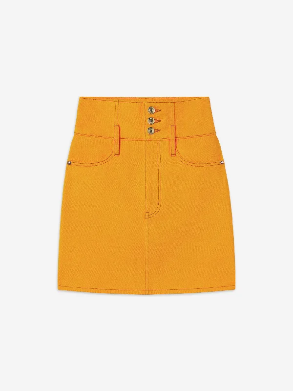 women's vintage leather skirtsThe Corset Mini Skirt -- Marigold