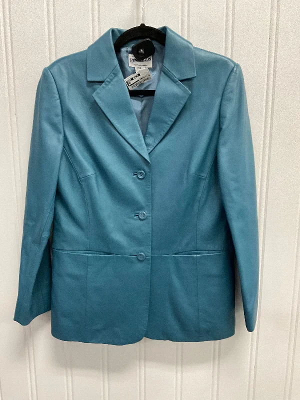 women's coats with cropped lengthsJacket Leather By Pendleton In Blue, Size: S