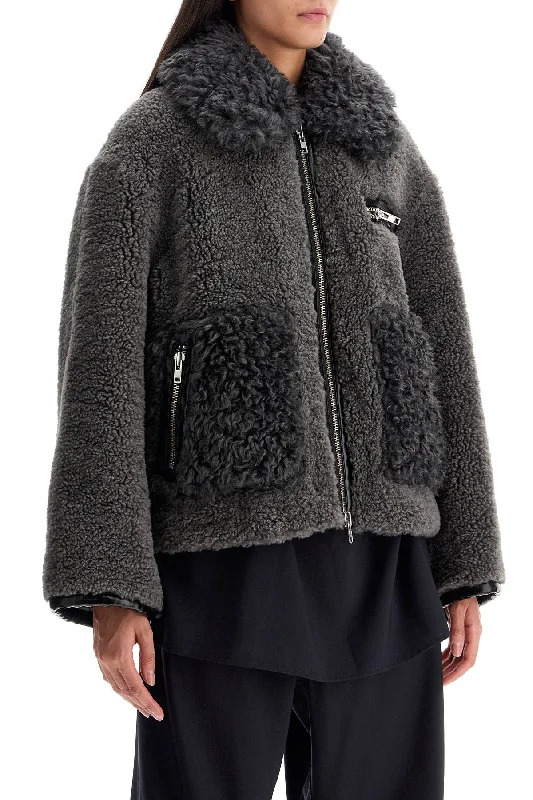 women's coats with belted waistsStand Studio Short Eco Shearling Coat