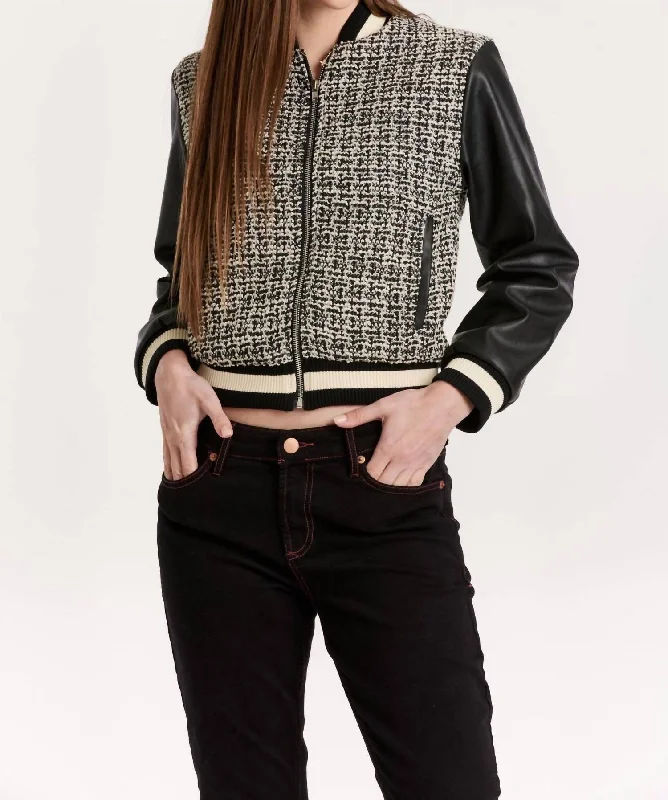 women's coats with Victorian-era influencesJanel Tweed Mixed Jacket In Multi