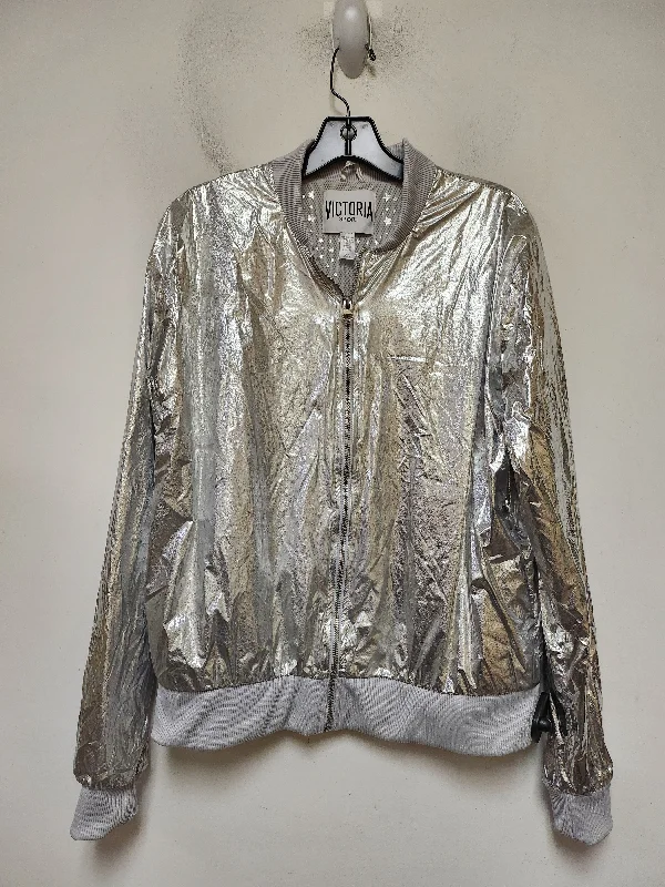 women's coats for tall womenJacket Other By Victorias Secret In Silver, Size: L