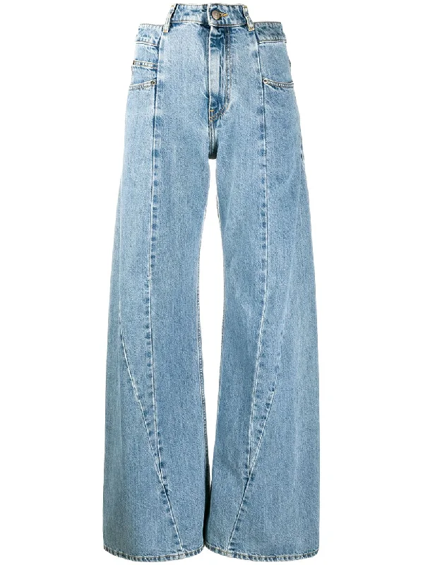 women's denim jeans with distressed thighsMaison Margiela Women's Jeans Clear blue