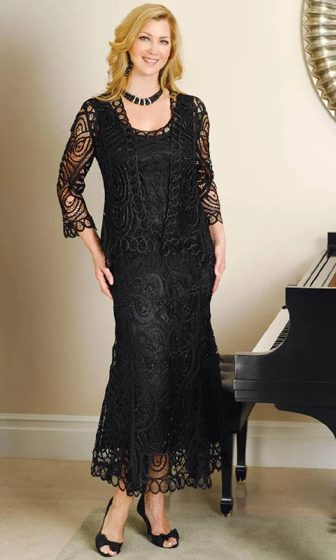 women's high-end dressesSoulmates D7052 - Classic Hand-Crocheted Lace Evening Dress