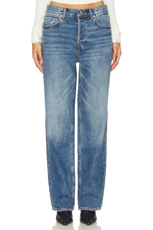 women's denim jeans with embroideryBella Low Rise Boyfriend Jean In Gramercy Park