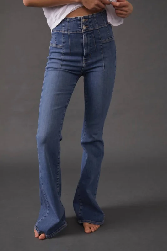 women's skinny denim jeansJayde Flare Jean In Sunburst Blue