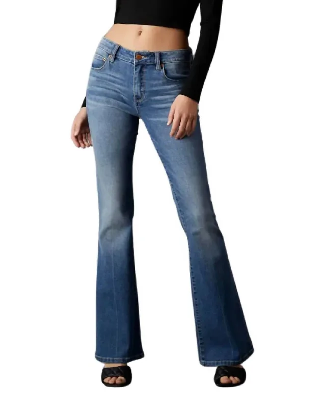 women's denim jeans with stretch fabricMaya Mid Rise Denim Jeans In Seville