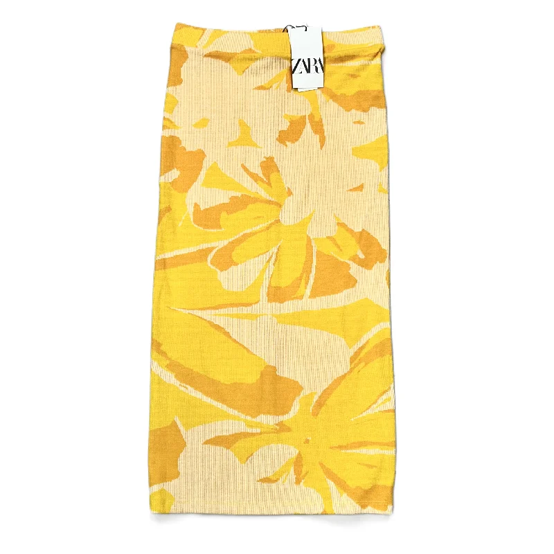 women's bodycon mini skirtsSkirt Maxi By Zara In Yellow, Size: M