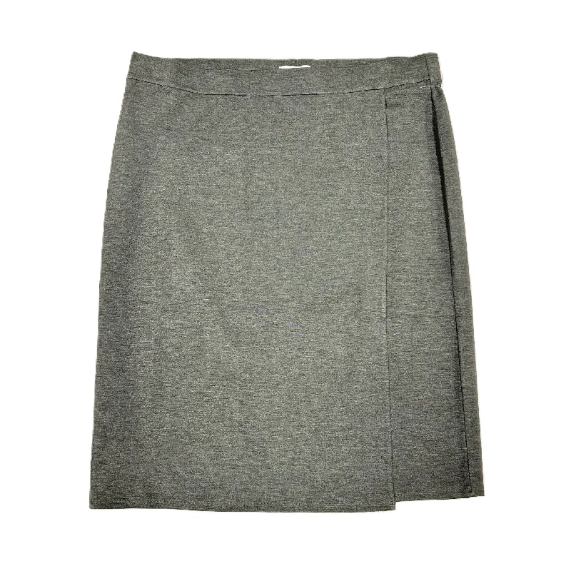 women's fitted skirtsSkirt Midi By Liz Claiborne In Grey, Size: 1x