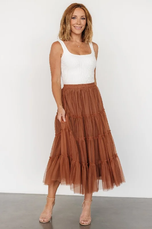 women's pajama-style formal skirtsGalena Tulle Skirt | Copper