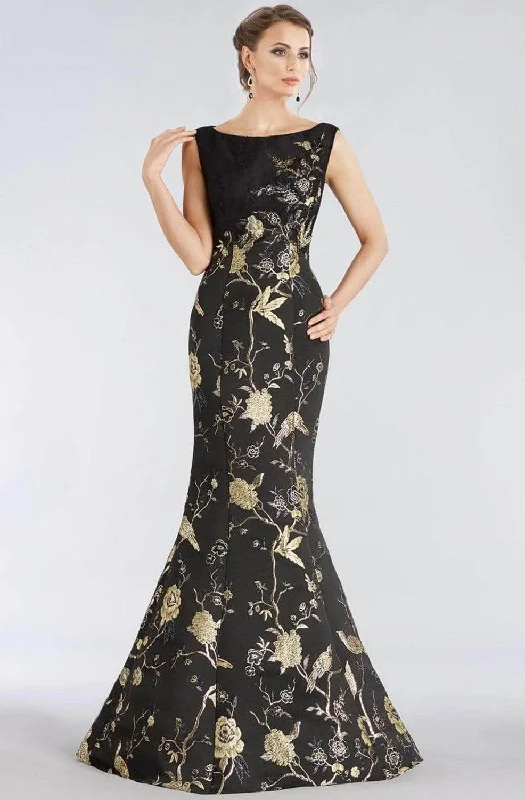 women's fashionable dressesFeriani Couture 18954 - Floral Embroidered Evening Dress